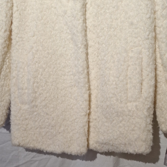 Cream Teddy Jacket, Faux Fur, Oversized Celebrity Pink Sz 4, NWT - Picture 5 of 12